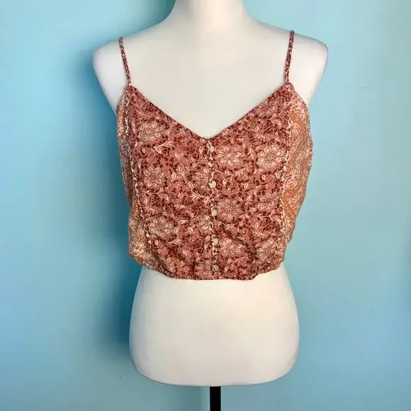 American Eagle Mieux Ensemble Boho Cami Crop Top Size Medium - Picture 3 of 7